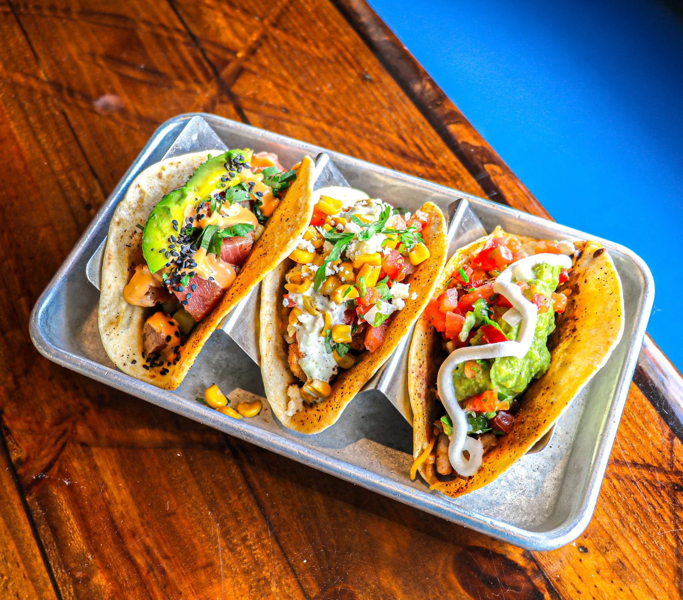 Al pastor tacos at Taco Capital