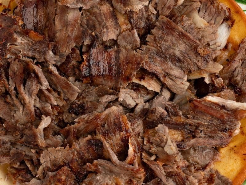 Chocolate fettuccine shawarma dessert